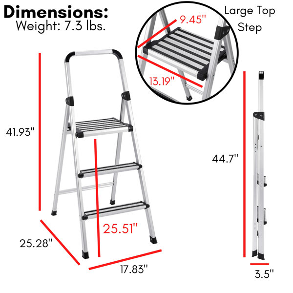 Plastic discount folding ladder